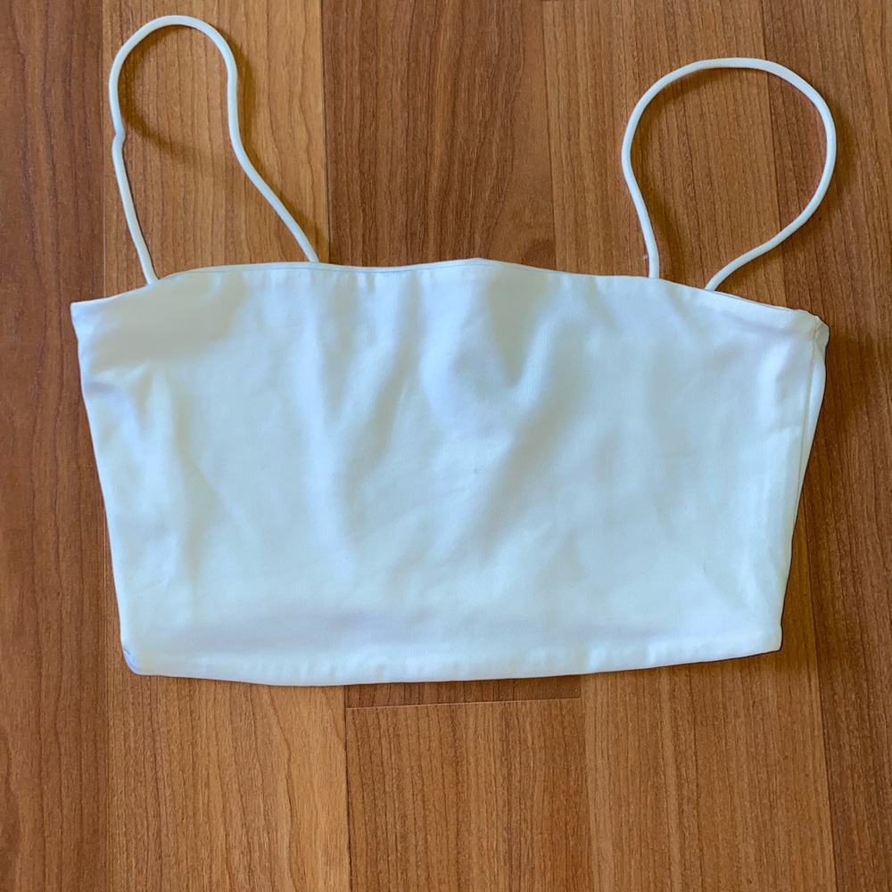 White crop top